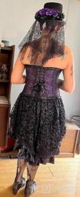 img 6 attached to Women'S Gothic Burlesque Steampunk Corset Skirt Renaissance Dress Costume