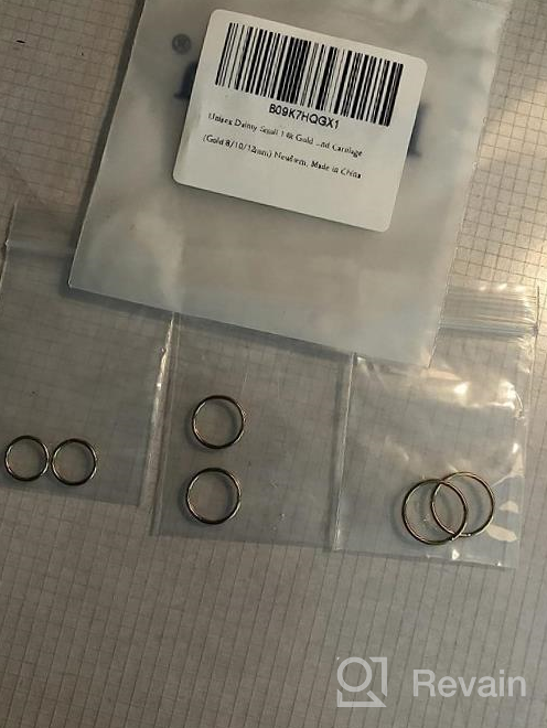 img 1 attached to Small Hoop Earrings With 18K Gold Plating For Earlobe, Cartilage, And More - Endless Hinged Surgical Steel Jewelry For Rook, Daith, Conch, Nose, Lip Piercings review by Greg Floyd