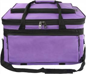 img 4 attached to 🎨 Extra-Large Art & Crafts Supplies Organizer Bag – Padded Tote with Adjustable Shoulder Strap – Foldable Essentials Art Storage Cargo Carry Case for Brush Markers, Pencils, Sketchbook, Watercolors, and Art Palette
