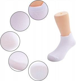 img 3 attached to Нескользящие спортивные носки для малышей: 16 пар Cooraby с дизайном на щиколотке для мальчиков и девочек