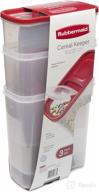 🍚 rubbermaid flip top cereal keeper - 3 pack, (2) 22-cup & (1) 18-cup modular food storage container set логотип