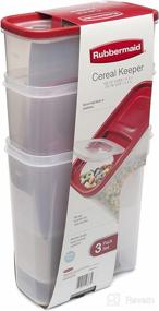 img 4 attached to 🍚 Rubbermaid Flip Top Cereal Keeper - 3 Pack, (2) 22-Cup & (1) 18-Cup Modular Food Storage Container Set