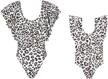 mommy and me leopard ruffle one piece swimsuit family matching bathing suit monokini logo