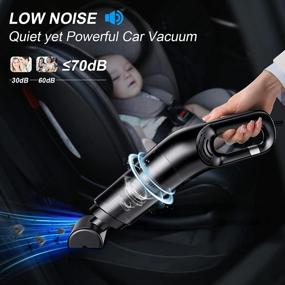 img 1 attached to High Power Portable Car Vacuum Cleaner W/ 4 Attachments, 16.4 Ft Cord & 12V For Detailing Interior Cleaning - Helloleiboo