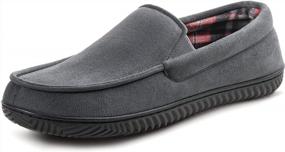 img 4 attached to Cozy Up With RockDove Men'S Flannel Lined Loafer Slipper - The Alexander