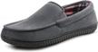 cozy up with rockdove men's flannel lined loafer slipper - the alexander logo