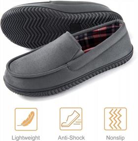img 2 attached to Cozy Up With RockDove Men'S Flannel Lined Loafer Slipper - The Alexander