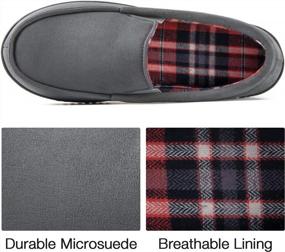 img 1 attached to Cozy Up With RockDove Men'S Flannel Lined Loafer Slipper - The Alexander