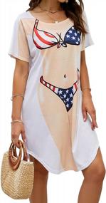 img 4 attached to Beach Ready With Jubileens Women'S Cute Bikini Print Cover Up Shirt