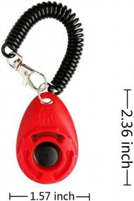 img 2 attached to LaZimnInc Dog Training Clicker Set - 2-Pack With Wrist Strap For Pet Training (Red + Black)