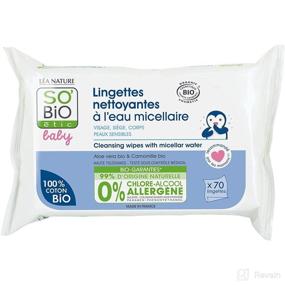 img 4 attached to 👶 SO'Bio étic Baby Cleansing Wipes: Organic & Biodegradable Micellar Water Wet Wipes for Newborn, Infant, Toddler - 70 Wipes