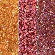 miyuki delica seed beads bundle: size 11/0, sugared yam collection db103, db1702, db2306 logo