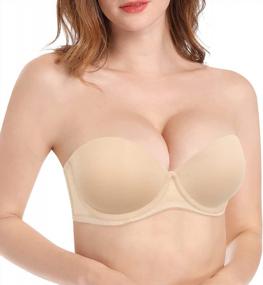 img 3 attached to Get The Perfect Lift With Vgplay Strapless Push Up Bras - Clear Convertible Straps And Demi Coverage