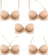 get the perfect lift with vgplay strapless push up bras - clear convertible straps and demi coverage logo