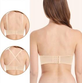 img 2 attached to Get The Perfect Lift With Vgplay Strapless Push Up Bras - Clear Convertible Straps And Demi Coverage