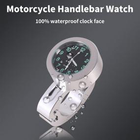 img 3 attached to 🏍️ Motorcycle Clock: Universal Waterproof Handlebar Watch for Motorcycle/Cruiser/Chopper/Custom - High Quality Billet Aluminum - Fits 7/8" Handlebars