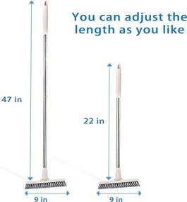 img 1 attached to 🧹 Long Handled Floor Scrub Brush with V-Shaped Bristles | 47 inch | Ideal for Grout Cleaning, Tile, Carpet, Bathtub, Shower, and Hard-to-Reach Areas