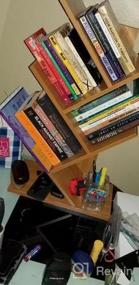 img 7 attached to Geometric Tree Bookshelf Organizer: 9-Shelf MDF Storage Rack For Books, CDs, And Albums - Holds Up To 5Kgs Per Shelf (Black)