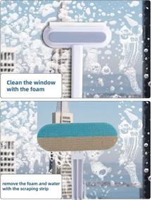 img 2 attached to Multifunctional Window Screen Cleaner Tool with Pet Hair Remover, Grout Scrubber, and Squeegee - Complete Window Cleaning Kit