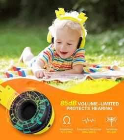 img 1 attached to VoliBolt Kids Headphones: Over-Ear, Wired With Music Sharing And Safe Volume Limit, Food Grade Material - HS01