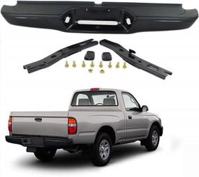 img 2 attached to Toyota Tacoma Truck 1995-2004 Rear Steel Bumper Assembly Kit Replacement Black TO1102214