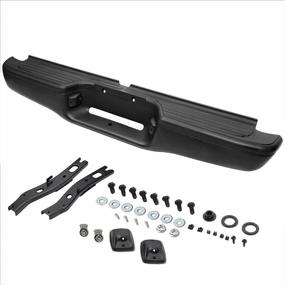 img 4 attached to Toyota Tacoma Truck 1995-2004 Rear Steel Bumper Assembly Kit Replacement Black TO1102214