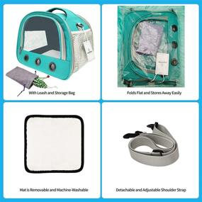 img 2 attached to 🐾 EVISTTER Small Animal Carriers for Two: Upgraded Guinea Pig, Hedgehog, Hamster, Bird, Bunny, Rat, Ferret, and Lizard Carrier