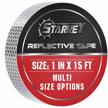 high intensity grade dot-c2 reflective tape - starrey 1 inch x 15 feet waterproof safety tape for trailers. logo