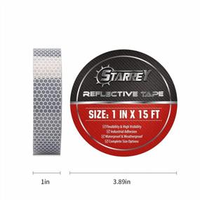 img 3 attached to High Intensity Grade DOT-C2 Reflective Tape - STARREY 1 Inch X 15 Feet Waterproof Safety Tape For Trailers.
