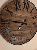 img 1 attached to 24-Inch Wooden Wall Clock With Roman Numerals - Silent Decor For Living Room, Kitchen, And Home Office review by Anthony Payton