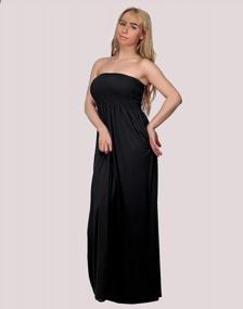 img 1 attached to HDE Women'S Strapless Maxi Dress Plus Size Tube Top Long Skirt Sundress Cover Up