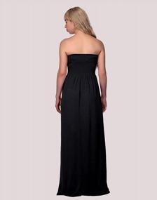 img 2 attached to HDE Women'S Strapless Maxi Dress Plus Size Tube Top Long Skirt Sundress Cover Up