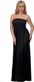 img 4 attached to HDE Women'S Strapless Maxi Dress Plus Size Tube Top Long Skirt Sundress Cover Up