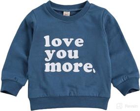 img 4 attached to 🌈 Rainbow/Letter Toddler Kids Baby Pullover Sweatshirt, Long Sleeve Cotton Tops Shirt for Fall/Winter Clothing