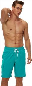 img 2 attached to Quick-Dry Men'S Swim Trunks With Mesh Lining - 9" Beach Board Shorts For Comfortable Swimming Experience