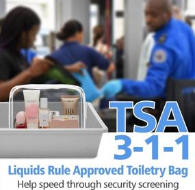 img 1 attached to Packism Clear Toiletry Bag Set - 3 Pack TSA Approved And Airline Compliant Quart Size Bags For Travel - Ideal For Men And Women