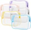 packism clear toiletry bag set - 3 pack tsa approved and airline compliant quart size bags for travel - ideal for men and women logo