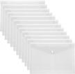 stay organized with skycase 12pcs a4 clear plastic envelopes with snap button for document stationery tools logo