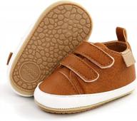 high quality infant moccasins: sofmuo baby boys girls pu leather sneakers anti-slip rubber sole loafers for newborns & toddlers. logo