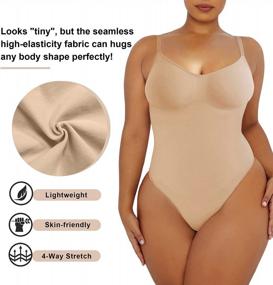 img 1 attached to YIANNA Seamless Sculpting Bodysuit For Women With Tummy Control - Ultimate Body Shaper For A Slim Figure