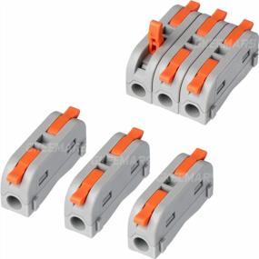 img 4 attached to Efficient Wiring Made Easy With GKEEMARS Mini Lever Wire Connectors - 50 Pcs Of 1 Conductor Compact Splicing Connectors For Inline Circuit With 24-12 AWG