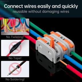 img 3 attached to Efficient Wiring Made Easy With GKEEMARS Mini Lever Wire Connectors - 50 Pcs Of 1 Conductor Compact Splicing Connectors For Inline Circuit With 24-12 AWG