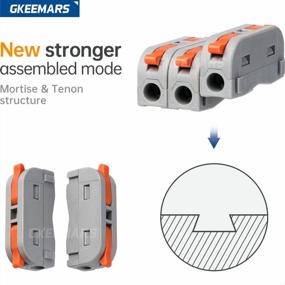 img 1 attached to Efficient Wiring Made Easy With GKEEMARS Mini Lever Wire Connectors - 50 Pcs Of 1 Conductor Compact Splicing Connectors For Inline Circuit With 24-12 AWG