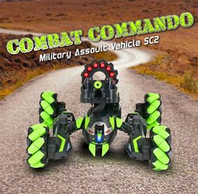 img 3 attached to Contixo SC2 Off Road Remote Control Combat Hobby Car, Hobbyist Grade, Military Vehicle, 36 Bullets 2.4GHz RC High Speed Electric Fast Monster Toy Tank With Rechargeable Batteries For Adults And Boys