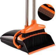 🧹 efficient self-cleaning broom and dustpan set with dustpan teeth: standing dust pan included logo