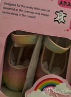 img 1 attached to 🌈 ADAMUMU Glitter Toddler Princess Colorful Flats for Girls' Shoes review by Daniel Anderson