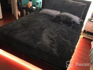 img 1 attached to Luxury XeGe Plush Shaggy Duvet Cover Set - Ultra Soft Velvet Fluffy Bedding Sets 3 Pieces (Queen, Dark Gray Ombre) With Zipper Closure review by Nathan Theriault