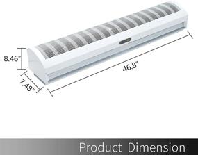 img 3 attached to Мощная 48-дюймовая воздушная завеса с 3 скоростями для коммерческого и домашнего использования - включает бесплатный магнитный дверной выключатель