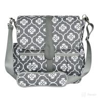 stylish and functional: jj cole gray floret backpack diaper bag logo