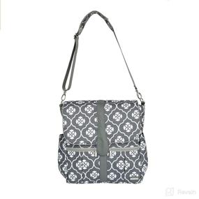 img 3 attached to Stylish and Functional: JJ Cole Gray Floret Backpack Diaper Bag